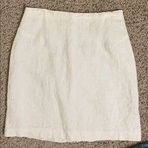 Etam White Linen Skirt UK 10, Euro 38